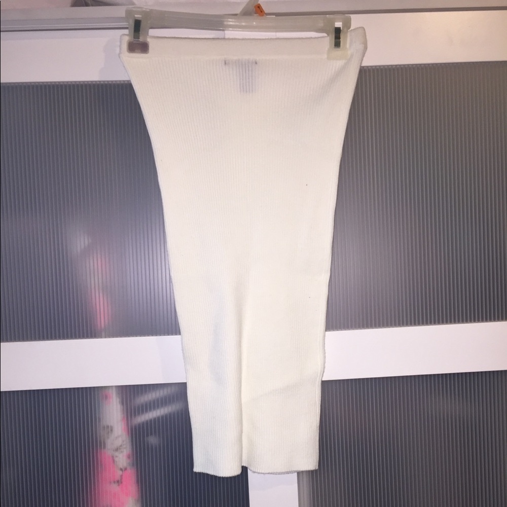 Midi White Skirt